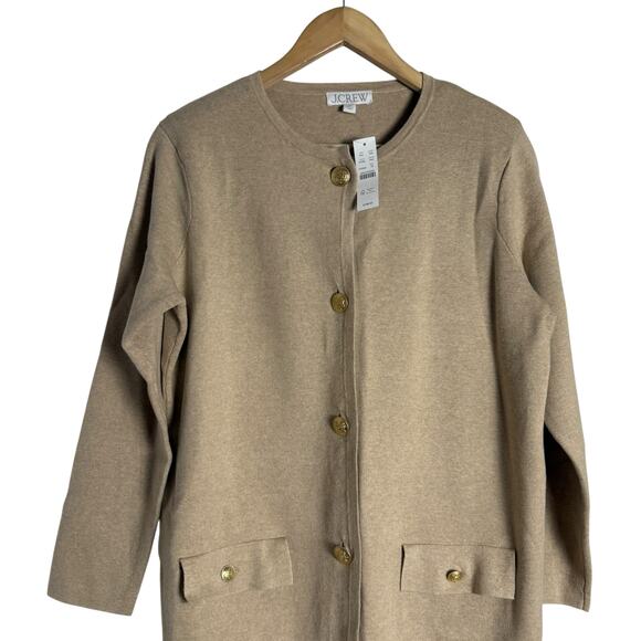 J.Crew Long Giselle Knit Button Front Cardigan Oversized Blazer Dress Size XS - Picture 3 of 9